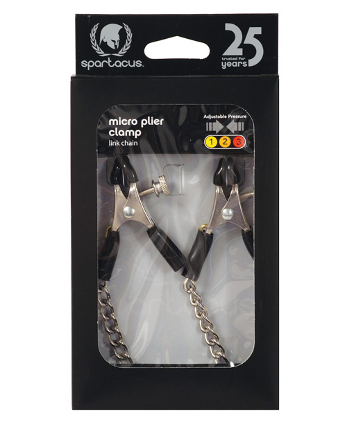 Spartacus Adjustable Micro Plier Nipple Clamps W Link Chain Chute Store