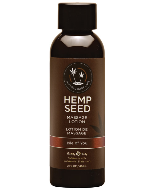 Earthly Body Hemp Seed Massage Lotion - 2 oz Naked in the 
