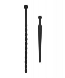 Alternative view of SHOTS OUCH URETHRAL SOUNDING BEGINNERS SILICONE PLUG SET - BLACK