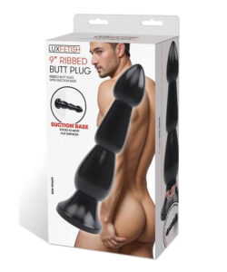 9" RIBBED BUTT PLUG