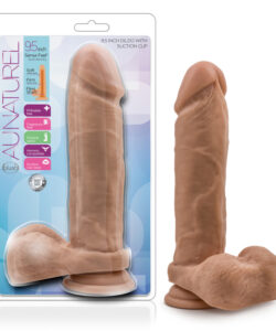AU NATURAL 9.5" DILDO WITH SUCTION CUP MOCHA