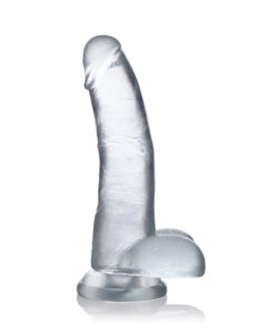 Alternative view of JOCK C-THRU 9" CLEAR TPE DILDO WITH BALLS