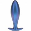 OUCH! OVAL ANAL PLUG SILICONE METAL BLUE