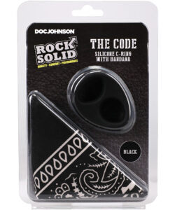 ROCK SOLID THE CODE SILICONE C-RING WITH BANDANA BLACK