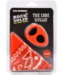 ROCK SOLID THE CODE SILICONE C-RING WITH BANDANA ORANGE/BLACK