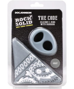 ROCK SOLID THE CODE SILICONE C-RING WITH BANDANA GRAY/BLACK
