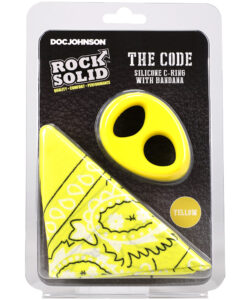 ROCK SOLID THE CODE SILICONE C-RING WITH BANDANA YELLOW/BLACK