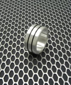 HEAD/SHAFT/GLANS RING ALUMINUM DOUBLE ACCENT BAND 7/8"