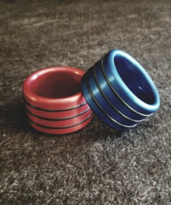 HEAD/SHAFT 1" TRIPLE ACCENT BAND RED