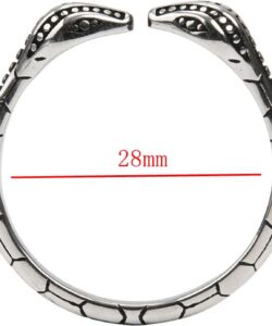 Alternative view of TWO FACE SNAKE GLANS RING 28MM XL